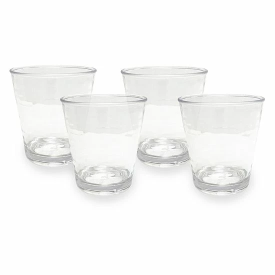 Food Network™ 4-pc. Clear Textured Acrylic Double Old-Fashioned Glass Set