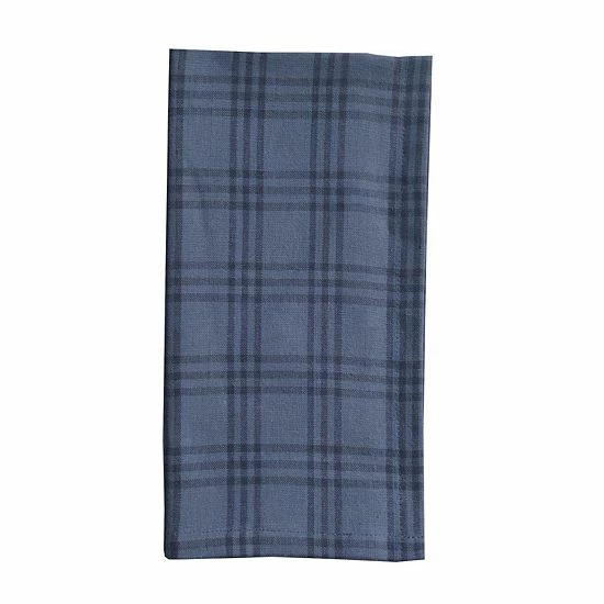 Food Network™ Blue Check Woven Dinner Napkin 4-pk. - Image 2