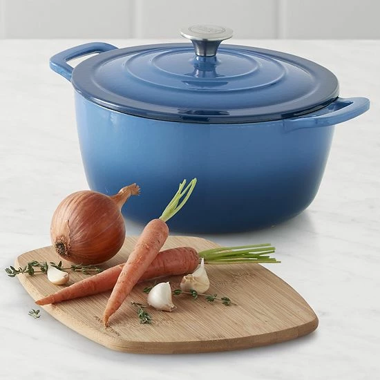 Food Network™ 3.5-qt. Ombre Enameled Cast-Iron Dutch Oven Navy - Image 3