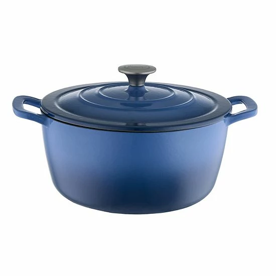 Food Network™ 3.5-qt. Ombre Enameled Cast-Iron Dutch Oven Navy - Image 6