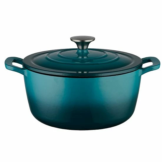 Food Network™ 5-qt. Enameled Cast-Iron Dutch Oven Gray Ombre - Image 9