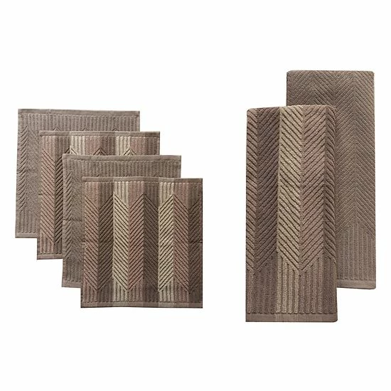 Food Network™ Striped Kitchen Towel & Dishcloth Multi-Pack Aqua