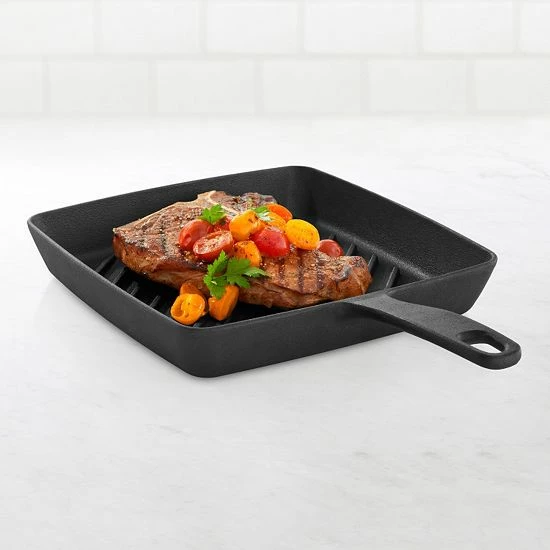 Food Network™ 9.8-in. Pre-Seasoned Cast-Iron Grill Pan - Image 2