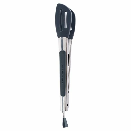 Food Network™ TUX Silicone-Tipped Tongs Gray - Image 3