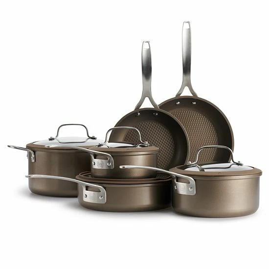 Food Network™ 10-pc. Textured Titanium Nonstick Cookware Set Silver - Image 3