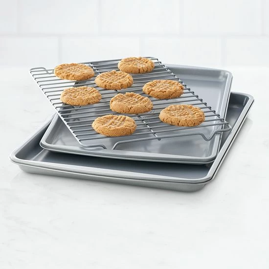 Food Network™ 3-pc. Nonstick Cookie Sheet Set With Cooling Rack - Image 2