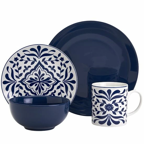 Food Network™ Bjorn Navy 16-pc. Dinnerware Set - Image 2